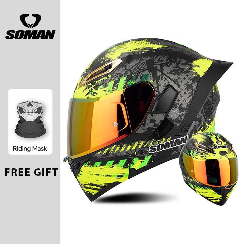 Modular Flip Up Motorcycle Helmet Dot Approved - Kask motocyklowy męski z homologacją DOT,