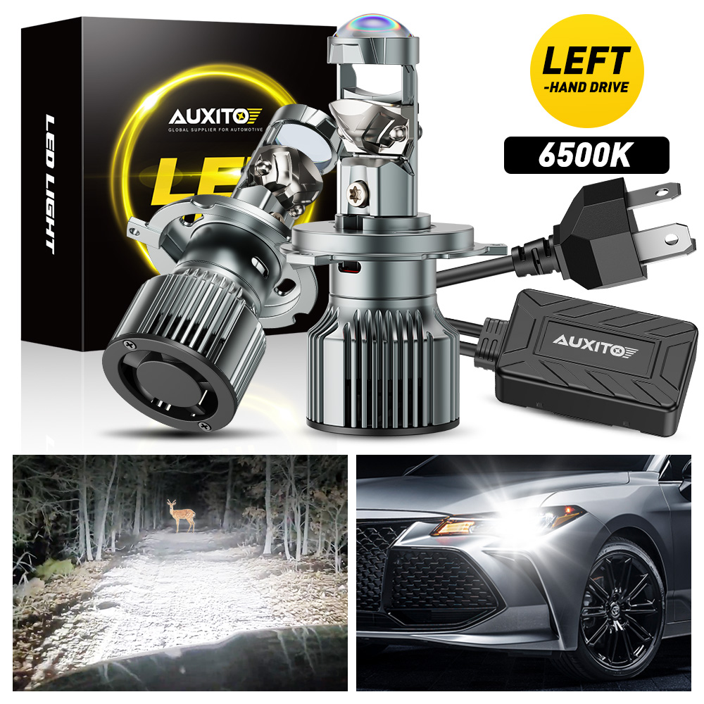 Universal Motorcycle Led Headlight Projector - 2 szt. AUXITO Canbus H4 LED