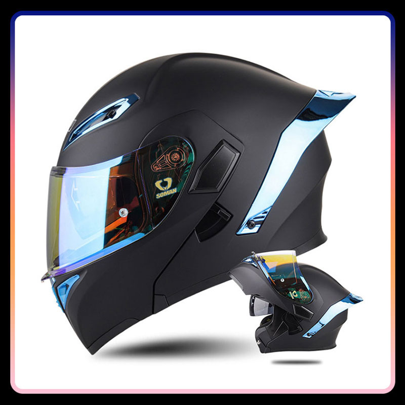 Dual Visor Motorcycle Racing Helmet - Kask motocyklowy uniwersalny Four Seasons z