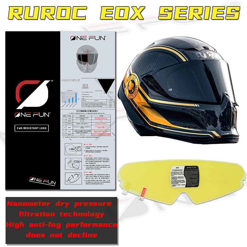 Motorcycle Helmet Anti Fog Pinlock Shield - Wizjer przeciwmgielny do kasku motocyklowego RUROC