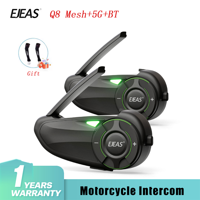 Universal Motorcycle Helmet Intercom Headset - 1/2 sztuk EJEAS Q8 motocykl Mesh