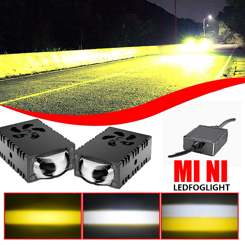 Universal Motorcycle Led Headlight Projector - 1 SZT./2 SZT. Mini LED Reflektor