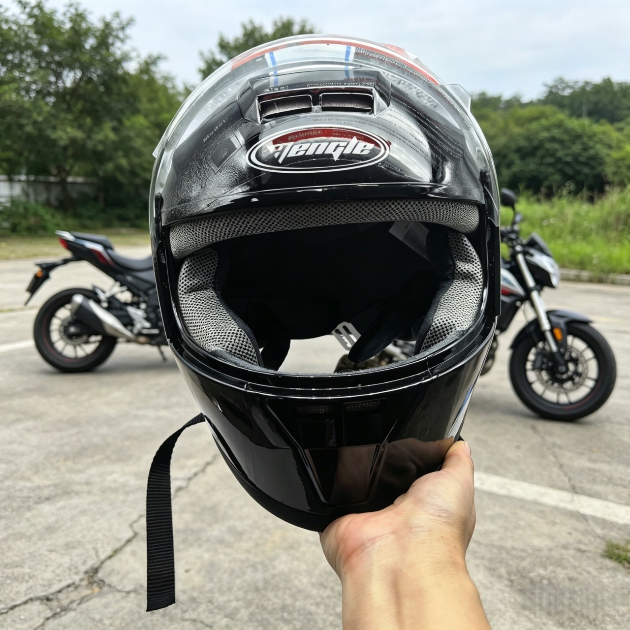 Dual Visor Motorcycle Racing Helmet - Kask motocyklowy integralny z podwójnym wizjerem,
