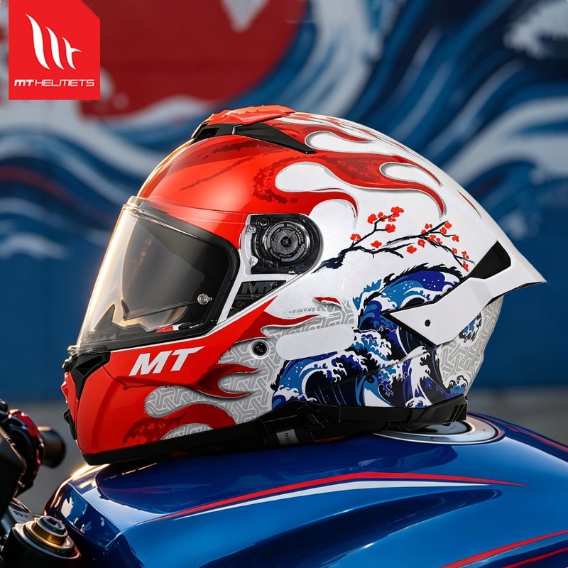 Dual Visor Motorcycle Racing Helmet - Nowe kaski motocyklowe integralne NEW MT