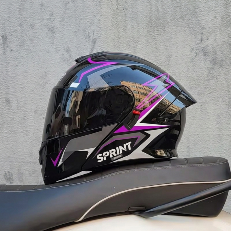 Modular Flip Up Motorcycle Helmet Dot Approved - Kask motocyklowy modułowy, otwierany, z pełną