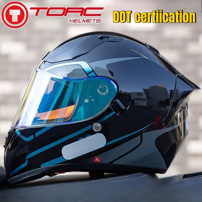 Modular Flip Up Motorcycle Helmet Dot Approved - Kask motocyklowy TORC T18 z podwójnymi