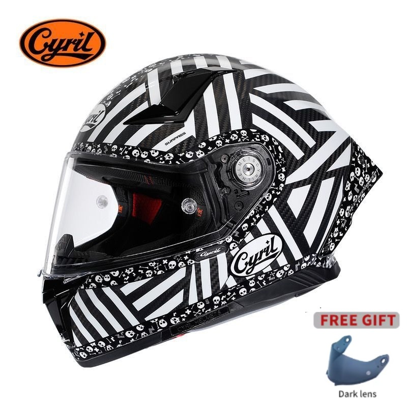 Carbon Fiber Lightweight Motorcycle Helmet - Kaski motocyklowe unisex, lekkie, z włókna