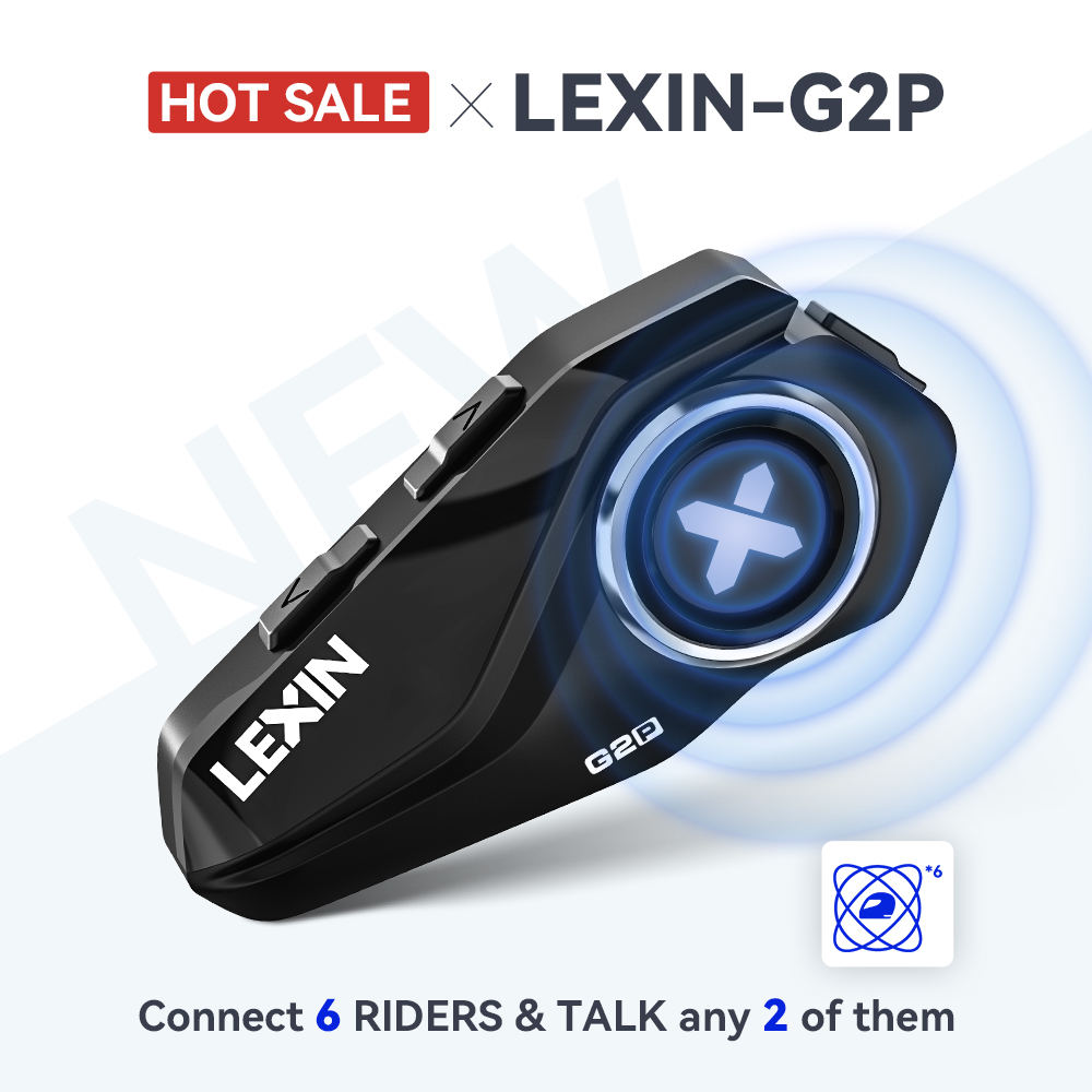 Universal Motorcycle Helmet Intercom Headset - Zestaw słuchawkowy Bluetooth Lexin G2P do