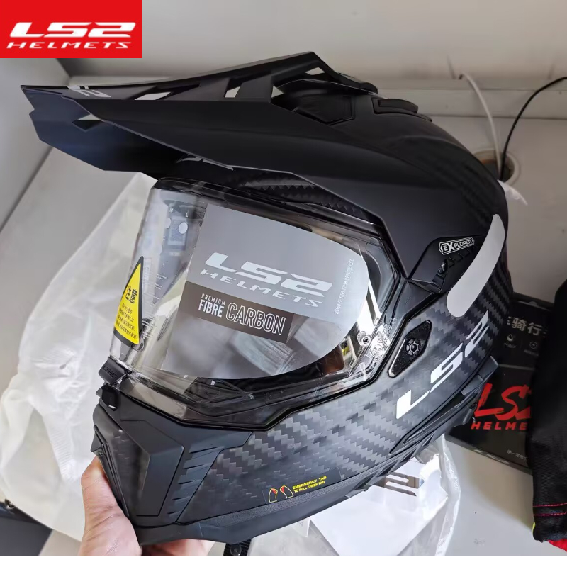 Carbon Fiber Lightweight Motorcycle Helmet - Kask motocyklowy integralny LS2 MX701 z