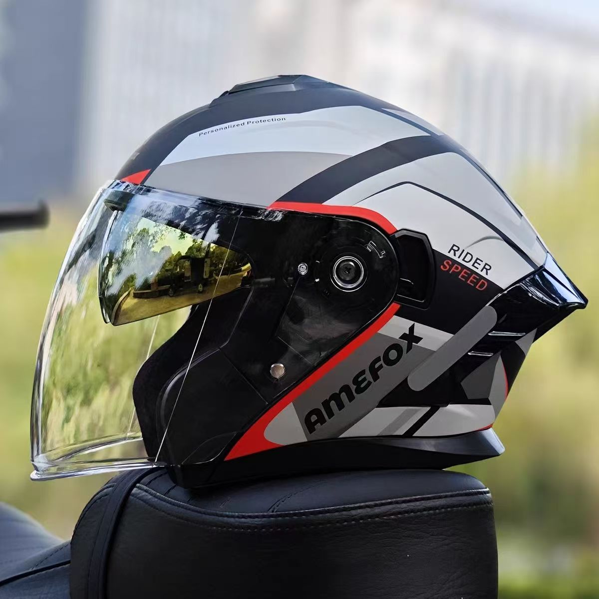 Motorcycle Helmet Inner Sun Visor Lens - Kask motocyklowy/skuterowy typu jet 3/4 z