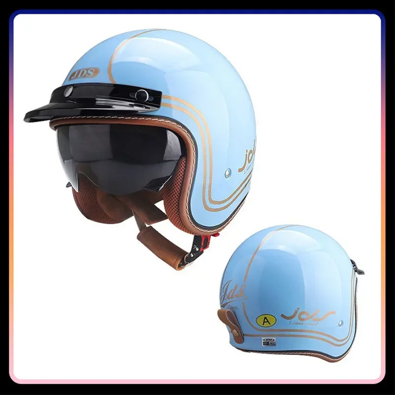 Kask motocyklowy otwarty dla m – Vintage Open Face Retro Helmet recenzja i cena