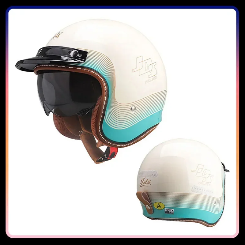 Kask motocyklowy otwarty dla m – Vintage Open Face Retro Helmet recenzja i cena