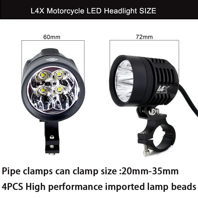 Dwukolorowa lampa LED strobosk – Universal Motorcycle Led Headlight Projector recenzja i cena