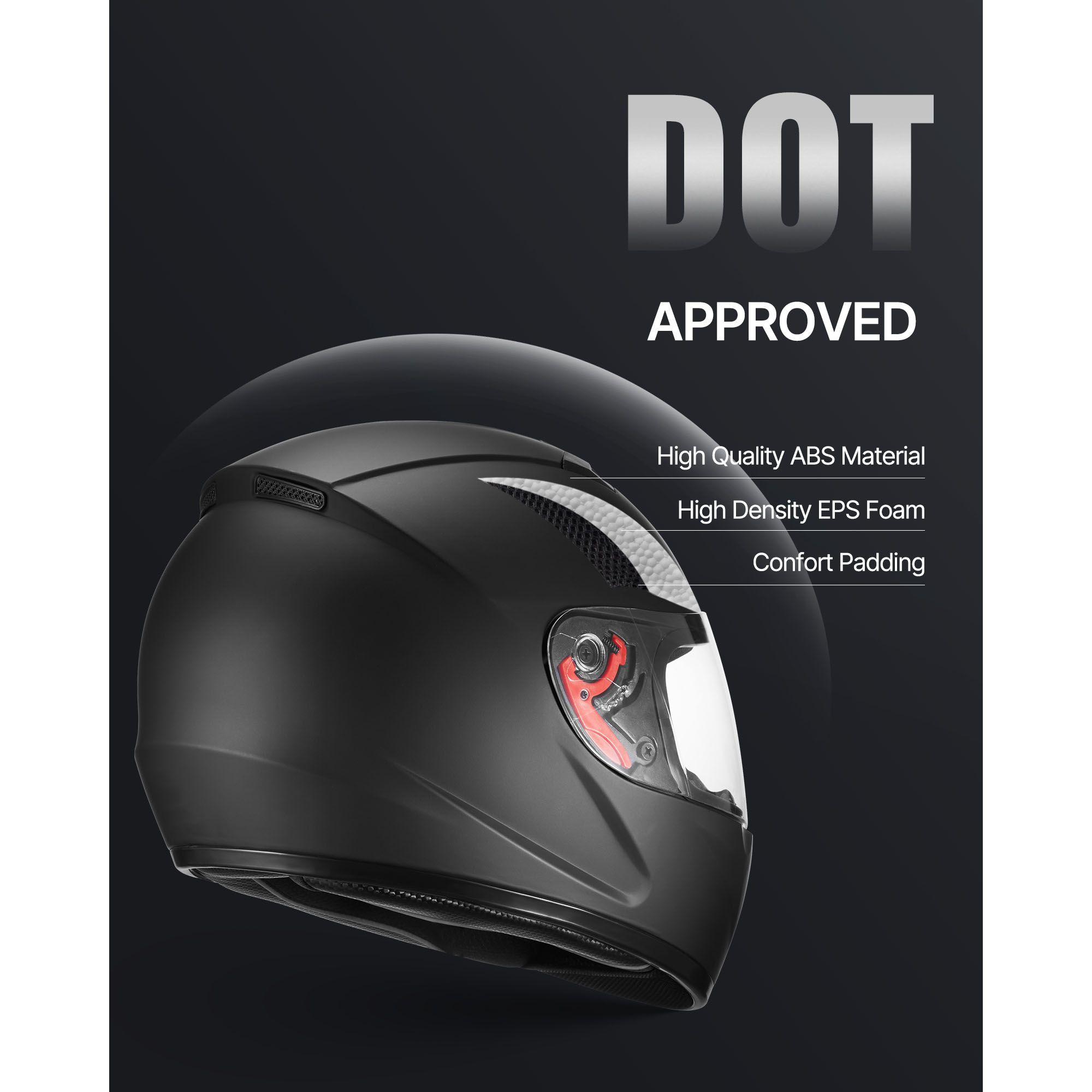 Kask motocyklowy, integralny,  – Dual Visor Motorcycle Racing Helmet recenzja i cena