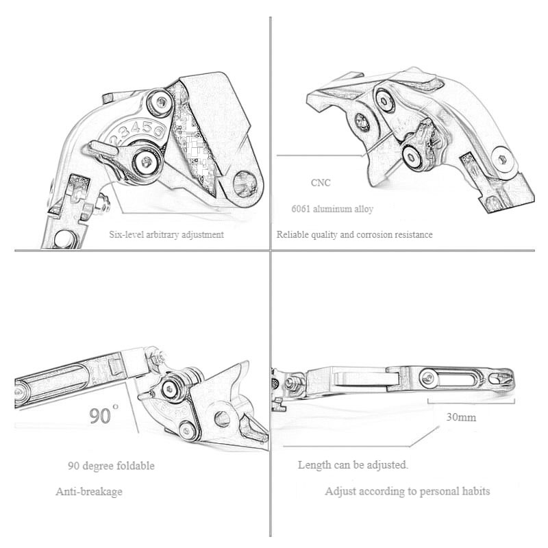 Dla YAMAHA MT-09 MT09 MT mt 09 – Cnc Aluminum Adjustable Brake Clutch Levers recenzja i cena