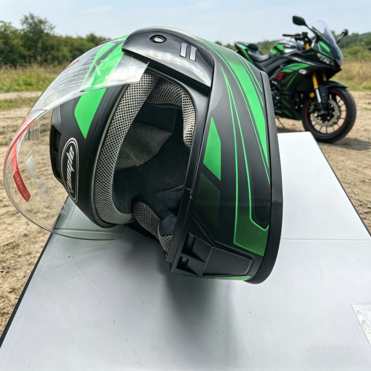 Męski kask motocyklowy integra – Dual Visor Motorcycle Racing Helmet recenzja i cena