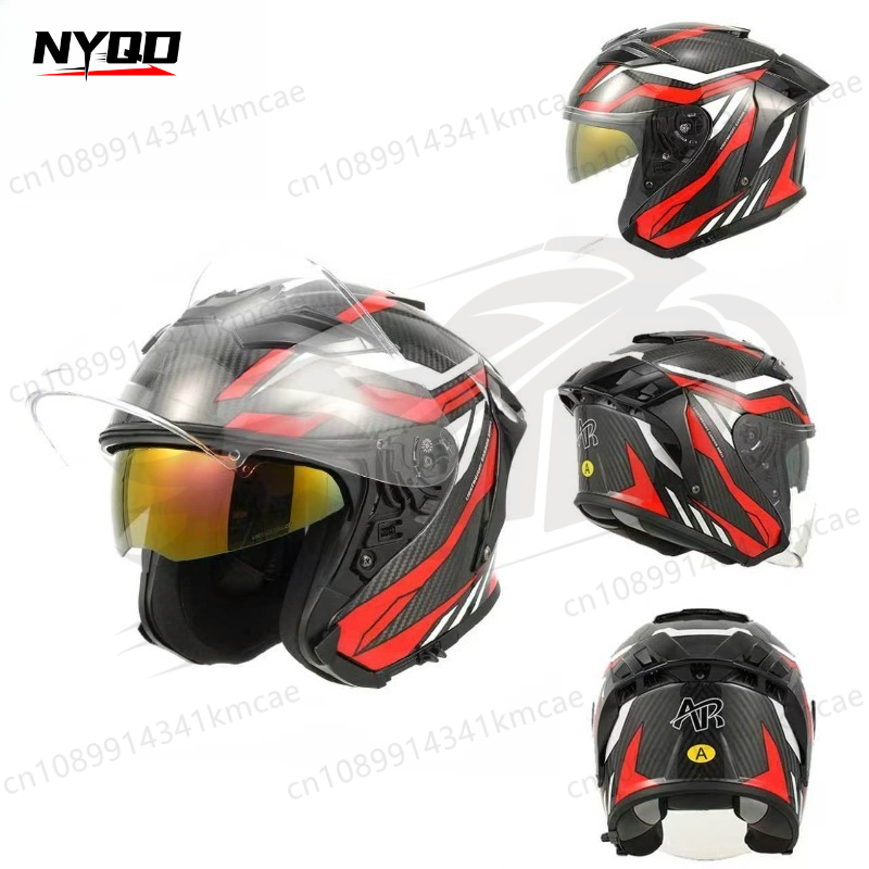 Kask motocyklowy z włókna węgl – Carbon Fiber Lightweight Motorcycle Helmet recenzja i cena