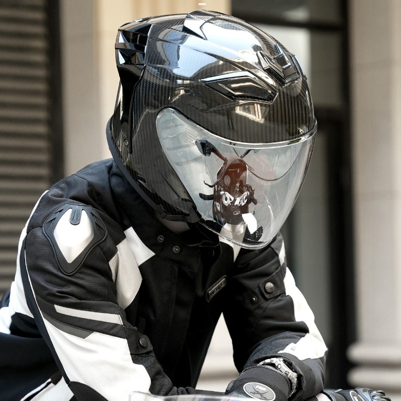 Kask motocyklowy z włókna węgl – Carbon Fiber Lightweight Motorcycle Helmet recenzja i cena