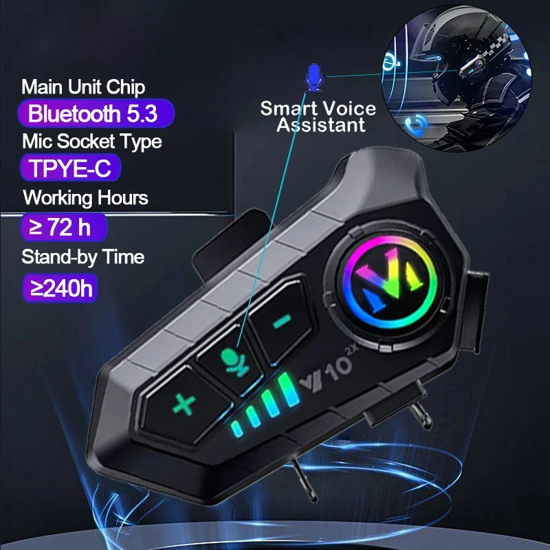 V10 2X Bluetoothowy Interkom d – Full Face Motorcycle Helmet With Bluetooth recenzja i cena