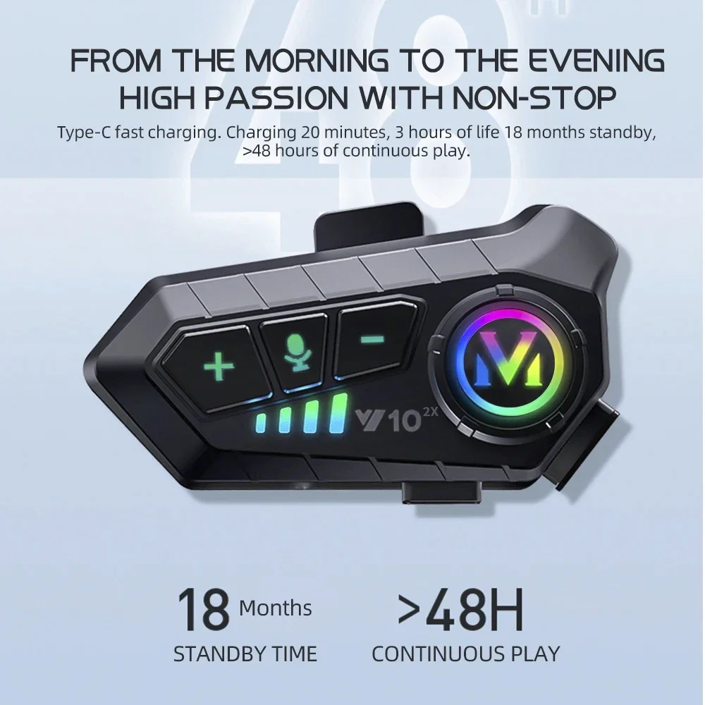 V10 2X Bluetoothowy Interkom d – Full Face Motorcycle Helmet With Bluetooth recenzja i cena