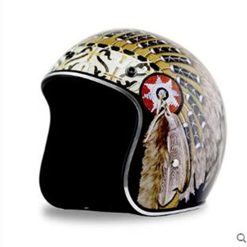 Kask motocyklowy 3/4 w stylu r – Vintage Open Face Retro Helmet recenzja i cena