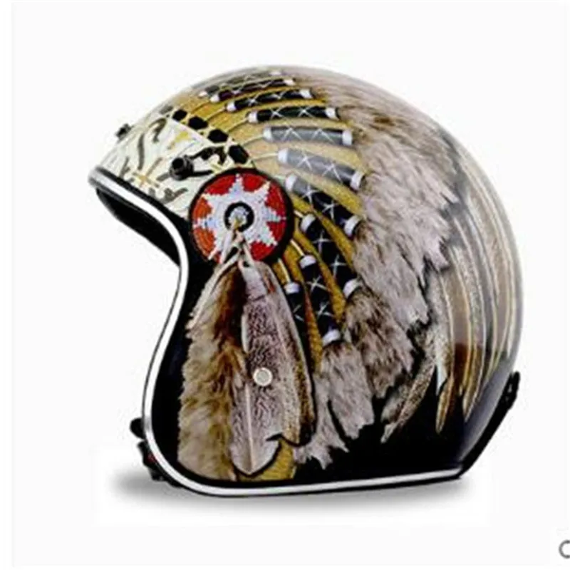 Kask motocyklowy 3/4 w stylu r – Vintage Open Face Retro Helmet recenzja i cena