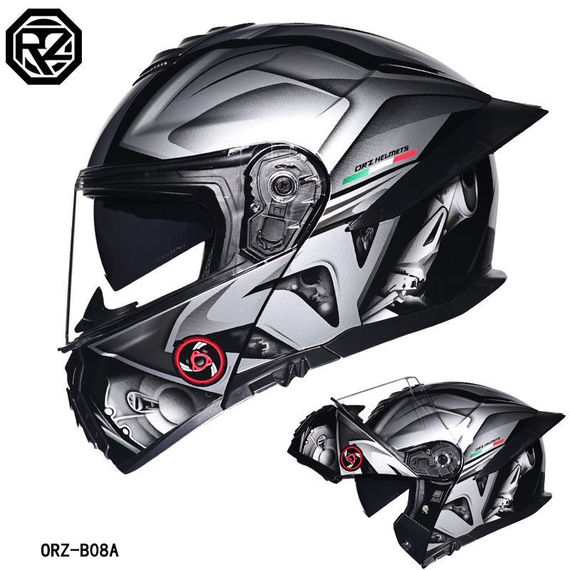 Kask motocyklowy ORZ z podwójn – Modular Flip Up Motorcycle Helmet Dot Approved recenzja i cena