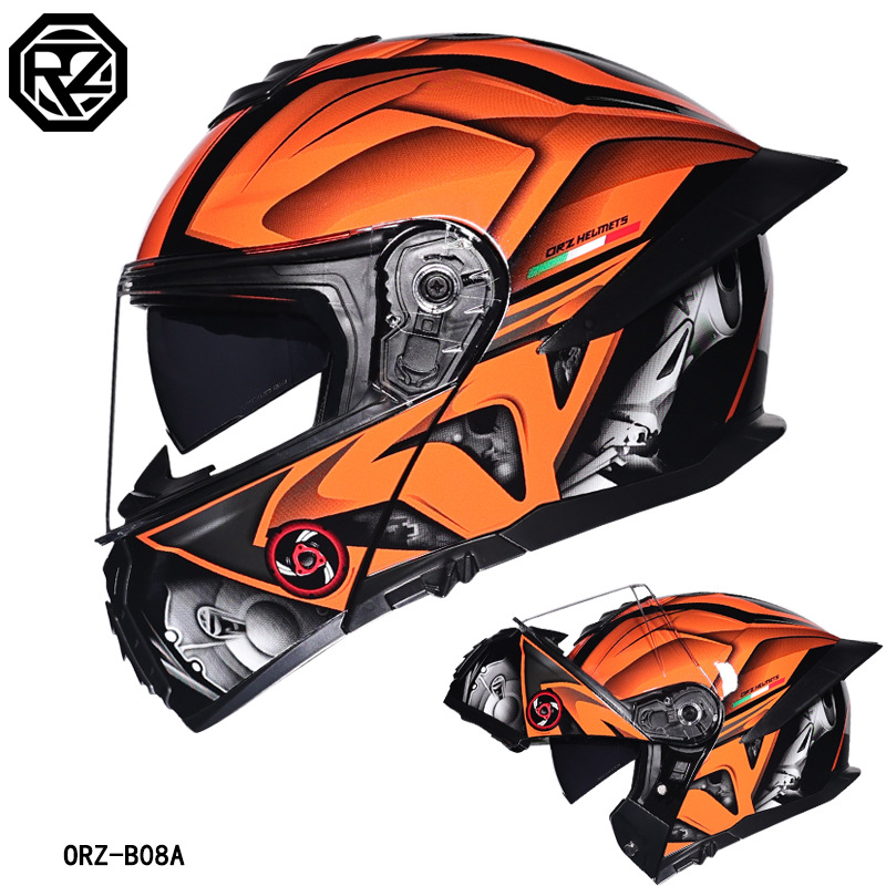 Kask motocyklowy ORZ z podwójn – Modular Flip Up Motorcycle Helmet Dot Approved recenzja i cena