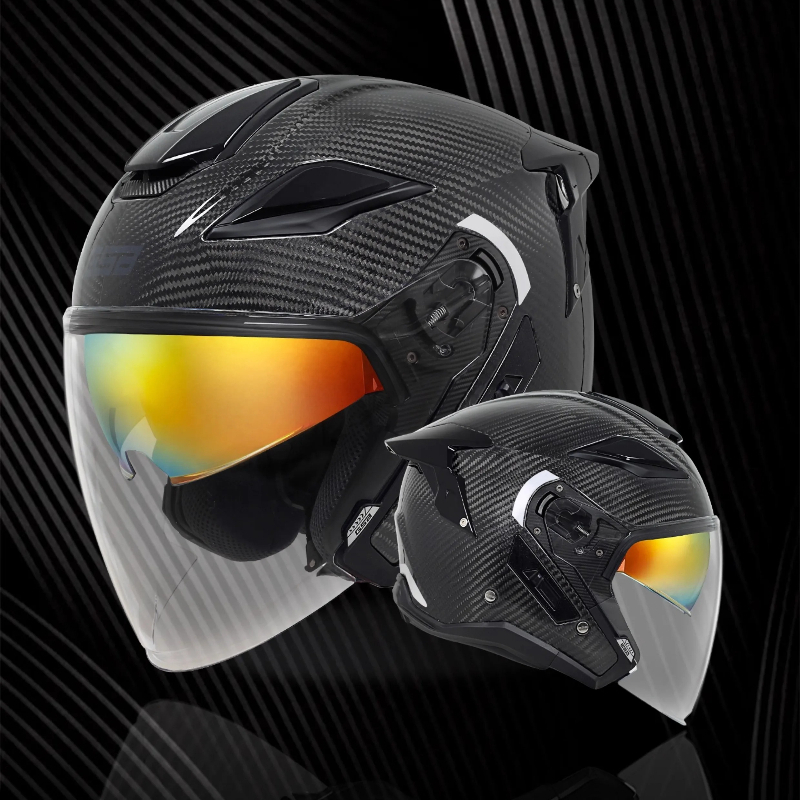 Kask motocyklowy GSB z włókna  – Carbon Fiber Lightweight Motorcycle Helmet recenzja i cena