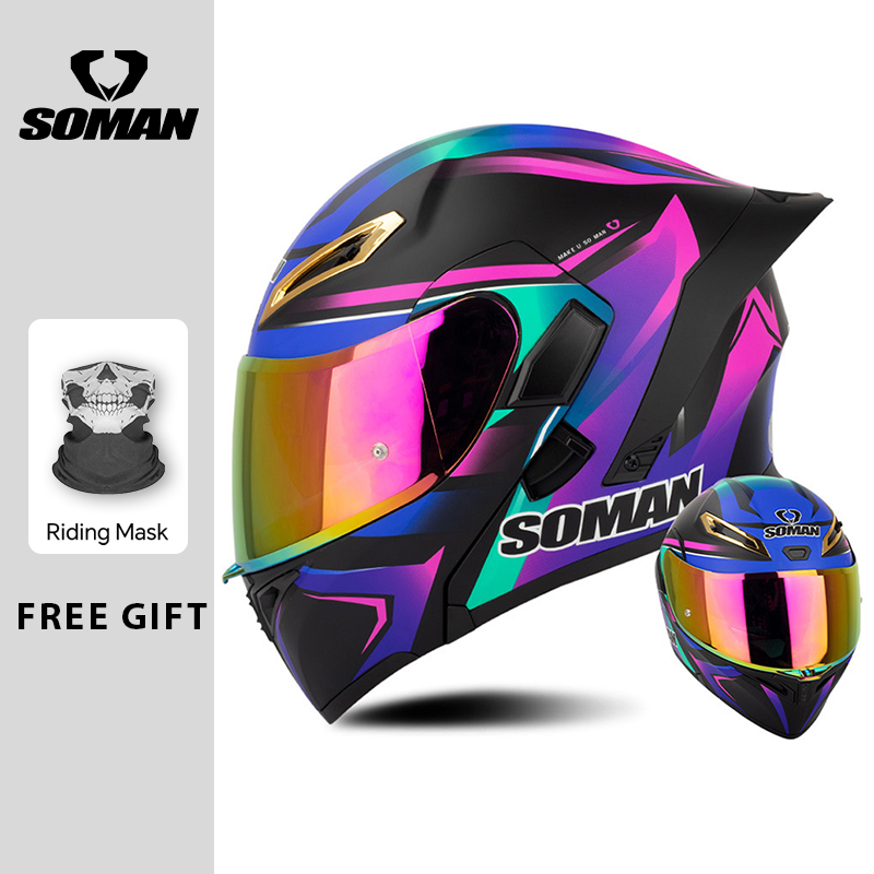 Kask motocyklowy unisex z podw – Dual Visor Motorcycle Racing Helmet recenzja i cena