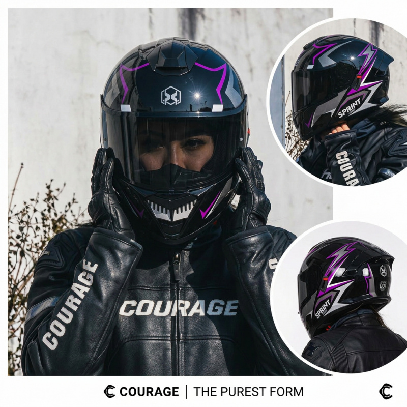 Kask motocyklowy modułowy, otw – Modular Flip Up Motorcycle Helmet Dot Approved recenzja i cena