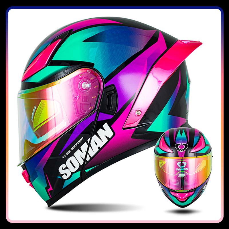 Kask motocyklowy męski z podwó – Modular Flip Up Motorcycle Helmet Dot Approved recenzja i cena