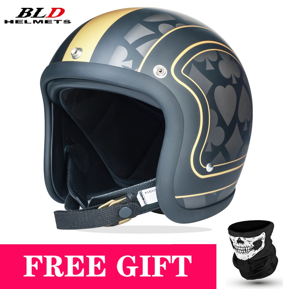Niskoprofilowy hełm motocyklow – Vintage Open Face Retro Helmet recenzja i cena