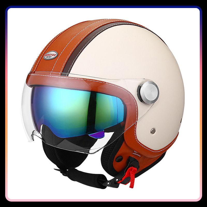Kask motocyklowy otwarty z pod – Vintage Open Face Retro Helmet recenzja i cena