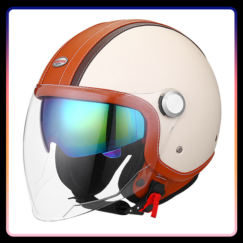 Kask motocyklowy otwarty z pod – Vintage Open Face Retro Helmet recenzja i cena