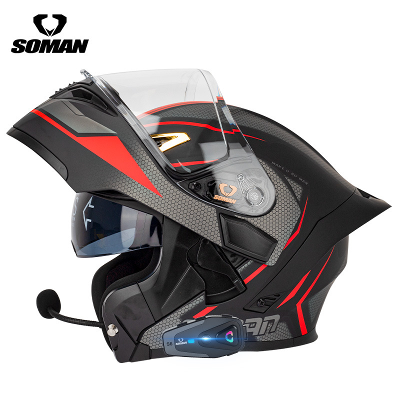 Kask motocyklowy SOMAN z odchy – Dual Visor Motorcycle Racing Helmet recenzja i cena
