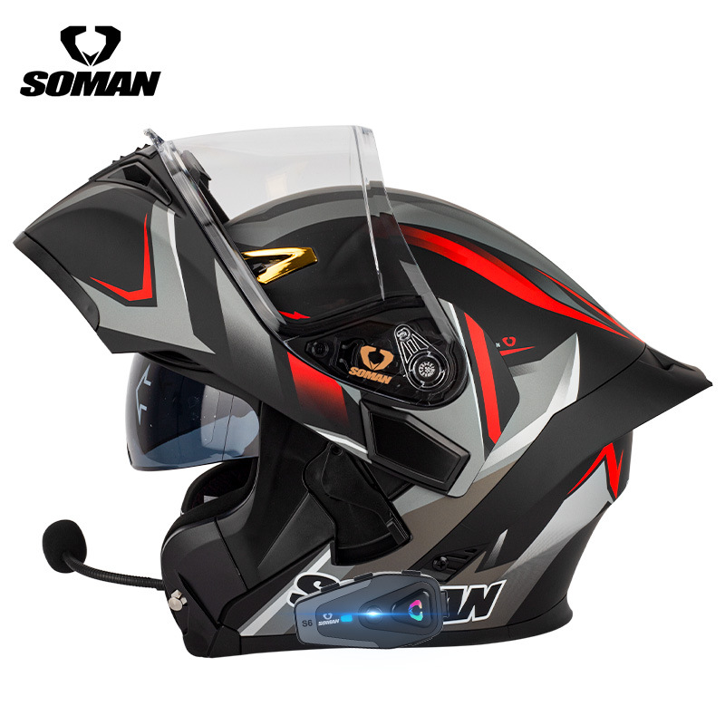 Kask motocyklowy SOMAN z odchy – Dual Visor Motorcycle Racing Helmet recenzja i cena
