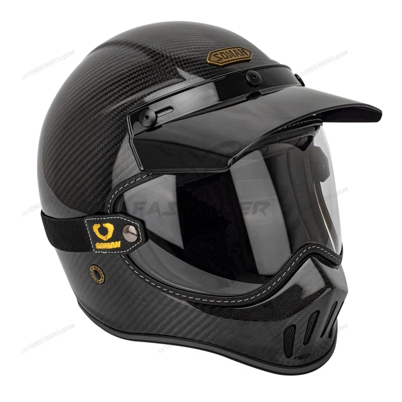Okulary motocyklowe SOMAN w st – Vintage Open Face Retro Helmet recenzja i cena
