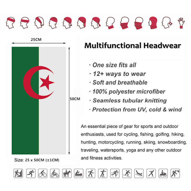 Algeria Flaga Bandana z nadruk – Riding Gear recenzja i cena