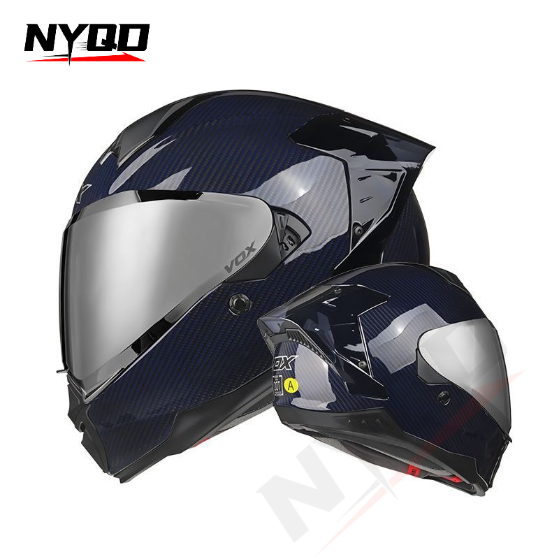 Kask motocyklowy integralny z  – Dual Visor Motorcycle Racing Helmet recenzja i cena
