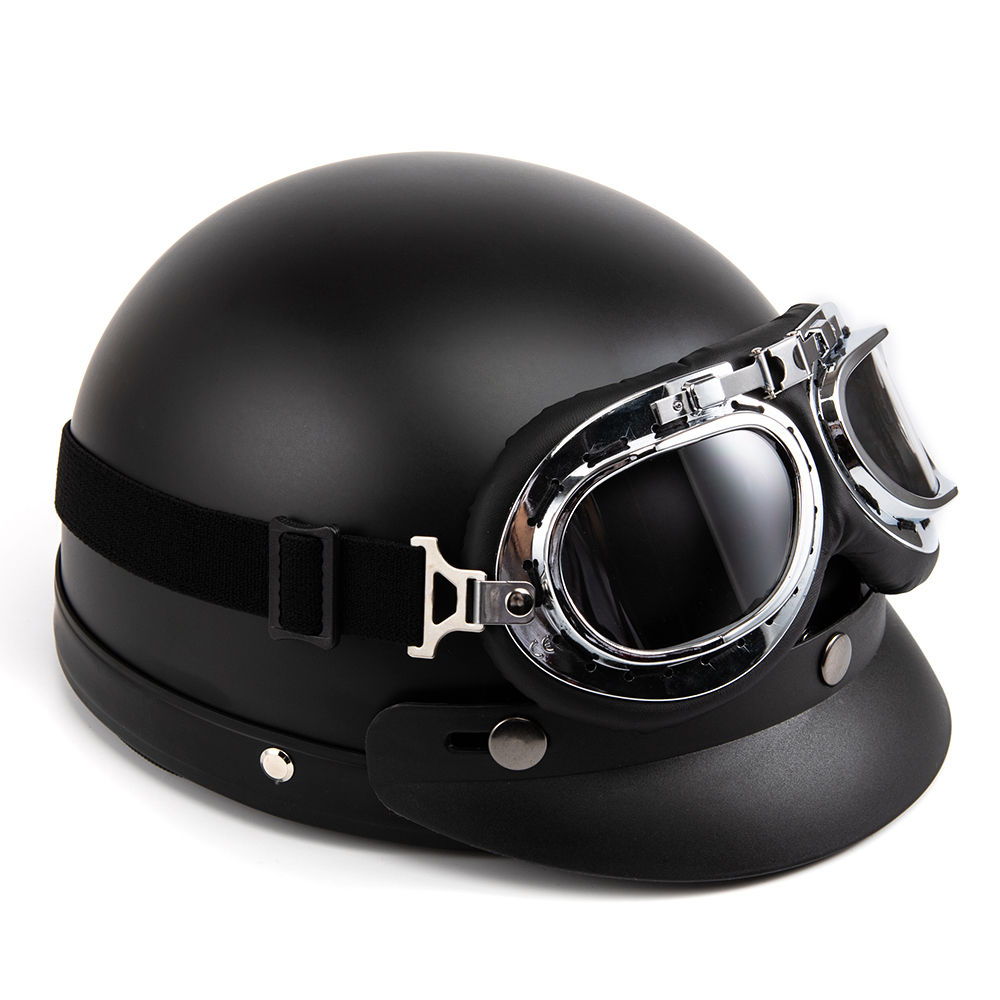 Kask motocyklowy otwarta twarz – Vintage Open Face Retro Helmet recenzja i cena