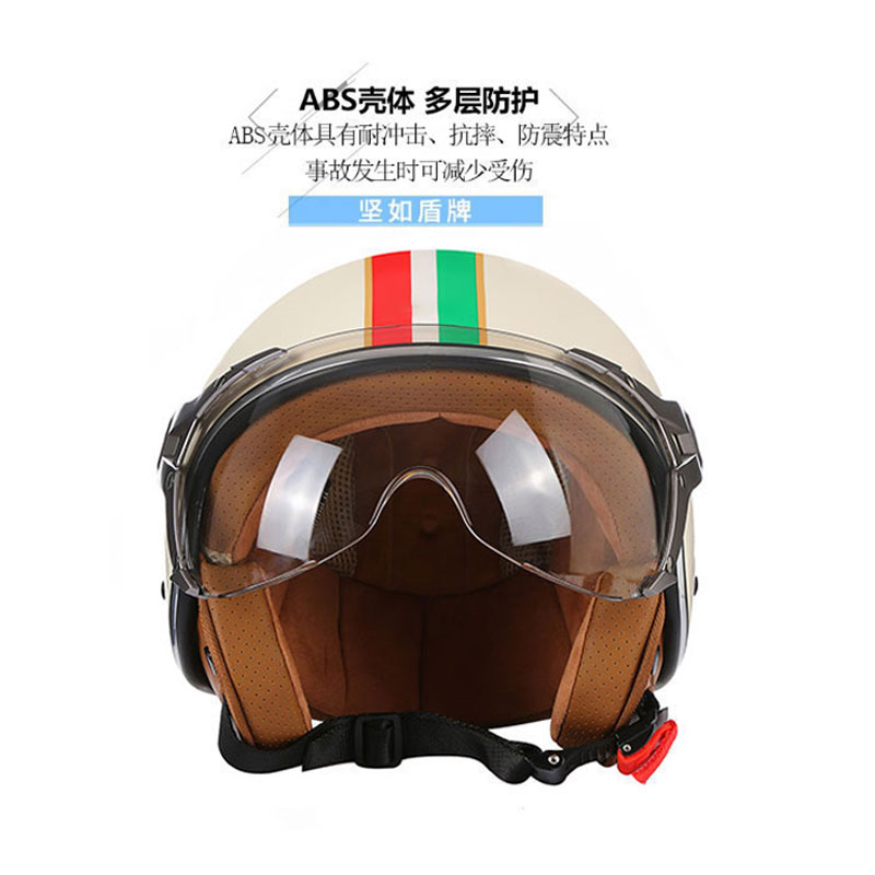 Kaski motocyklowe DOT Open Fac – Vintage Open Face Retro Helmet recenzja i cena