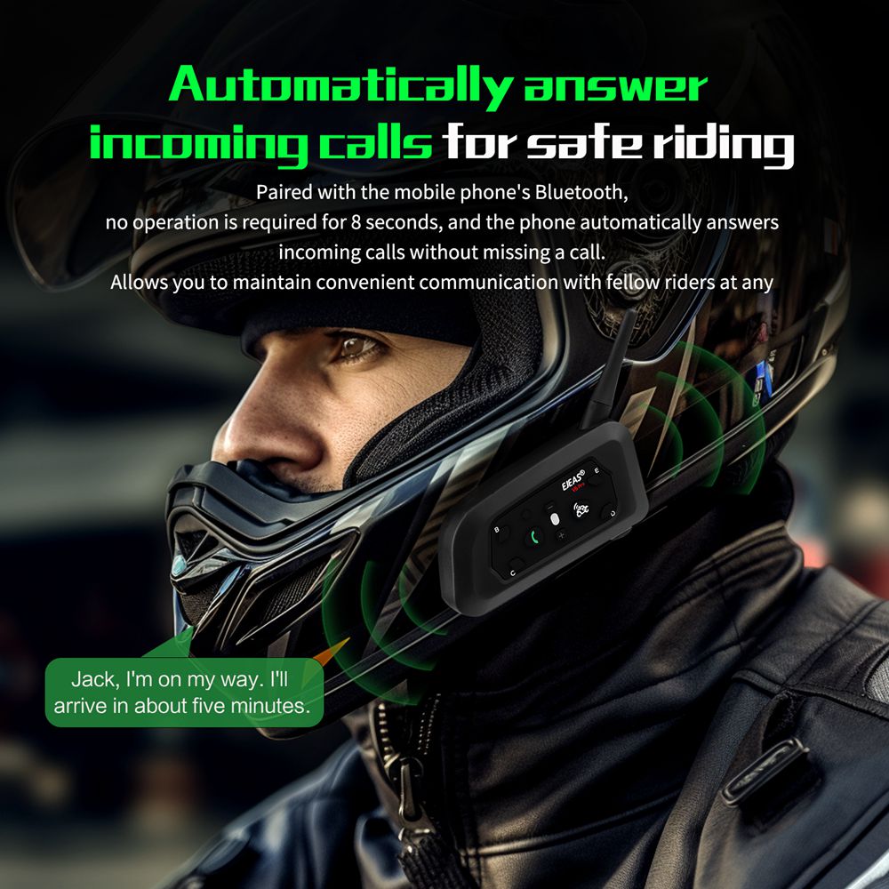 EJEAS V6 PRO + domofon w kasku – Universal Motorcycle Helmet Intercom Headset recenzja i cena