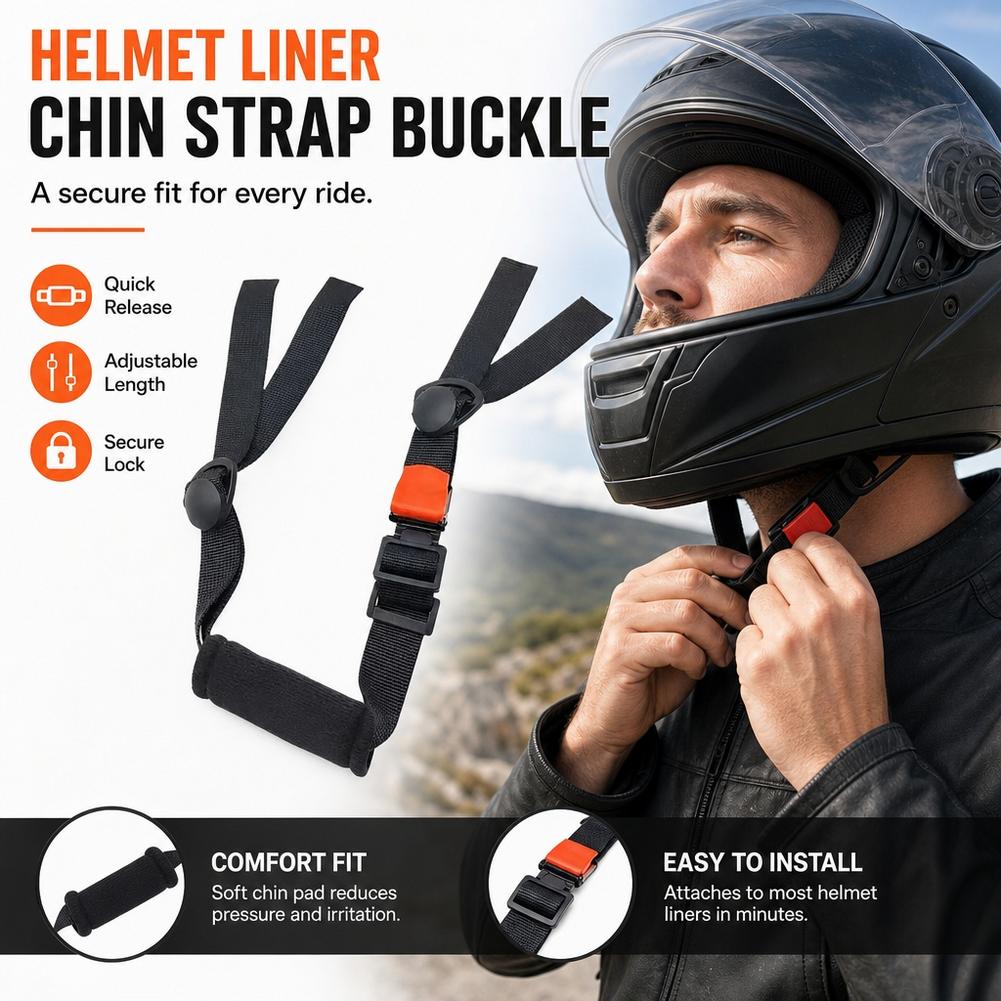 Uniwersalny pasek podbródkowy  – Quick Release Buckle Motorcycle Helmet recenzja i cena