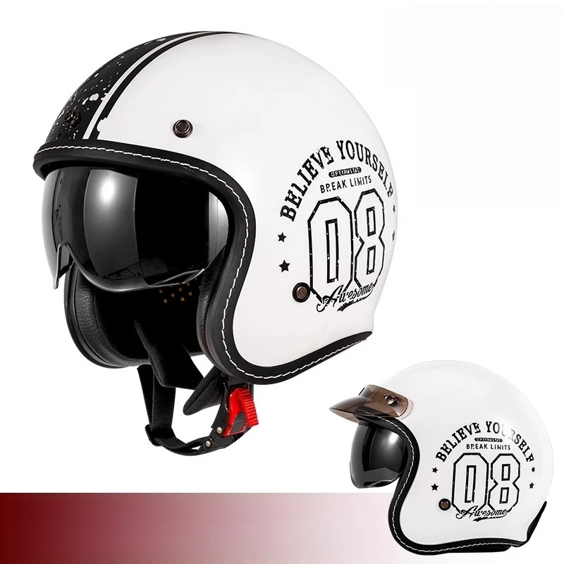Kask motocyklowy otwarty HOT w – Vintage Open Face Retro Helmet recenzja i cena